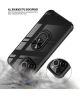 Apple iPhone 13 Pro Hoesje Hybride Kickstand Cover Transparant/Zwart