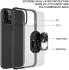 Apple iPhone 13 Pro Max Hoesje Hybride Kickstand Transparant/Zwart afbeelding 8