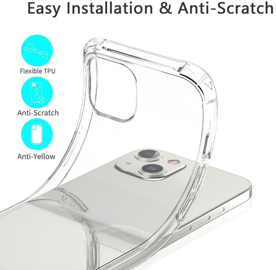 Apple iPhone 13 Mini Hoesje Schokbestendig en Dun TPU Transparant afbeelding 6