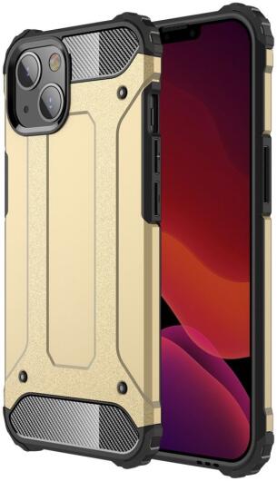 Apple iPhone 13 Mini Hoesje Shock Proof Hybride Back Cover Goud afbeelding 1