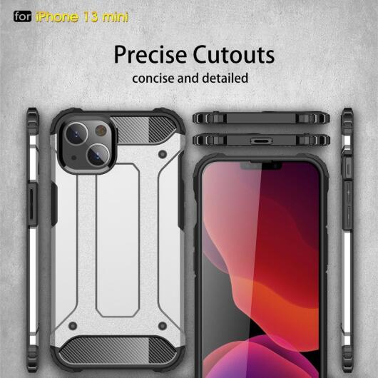 Apple iPhone 13 Mini Hoesje Shock Proof Hybride Back Cover Goud afbeelding 9