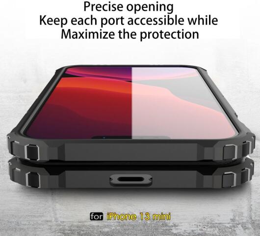 Apple iPhone 13 Mini Hoesje Shock Proof Hybride Back Cover Goud afbeelding 8