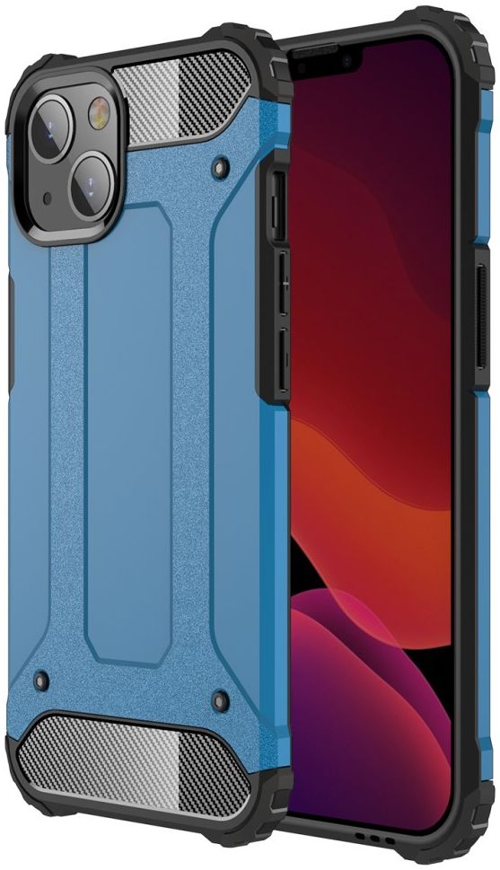 Apple iPhone 13 Hoesje Shock Proof Hybride Back Cover Lichtblauw afbeelding 1