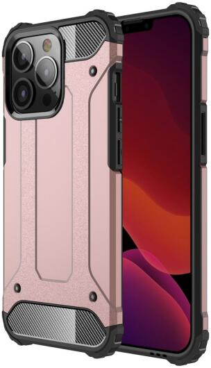 Apple iPhone 13 Pro Hoesje Shock Proof Hybride Back Cover Roze afbeelding 1