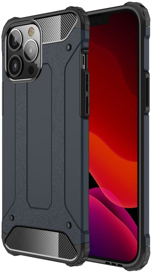 Apple iPhone 13 Pro Max Hoesje Shock Proof Hybride Back Cover Navy afbeelding 1