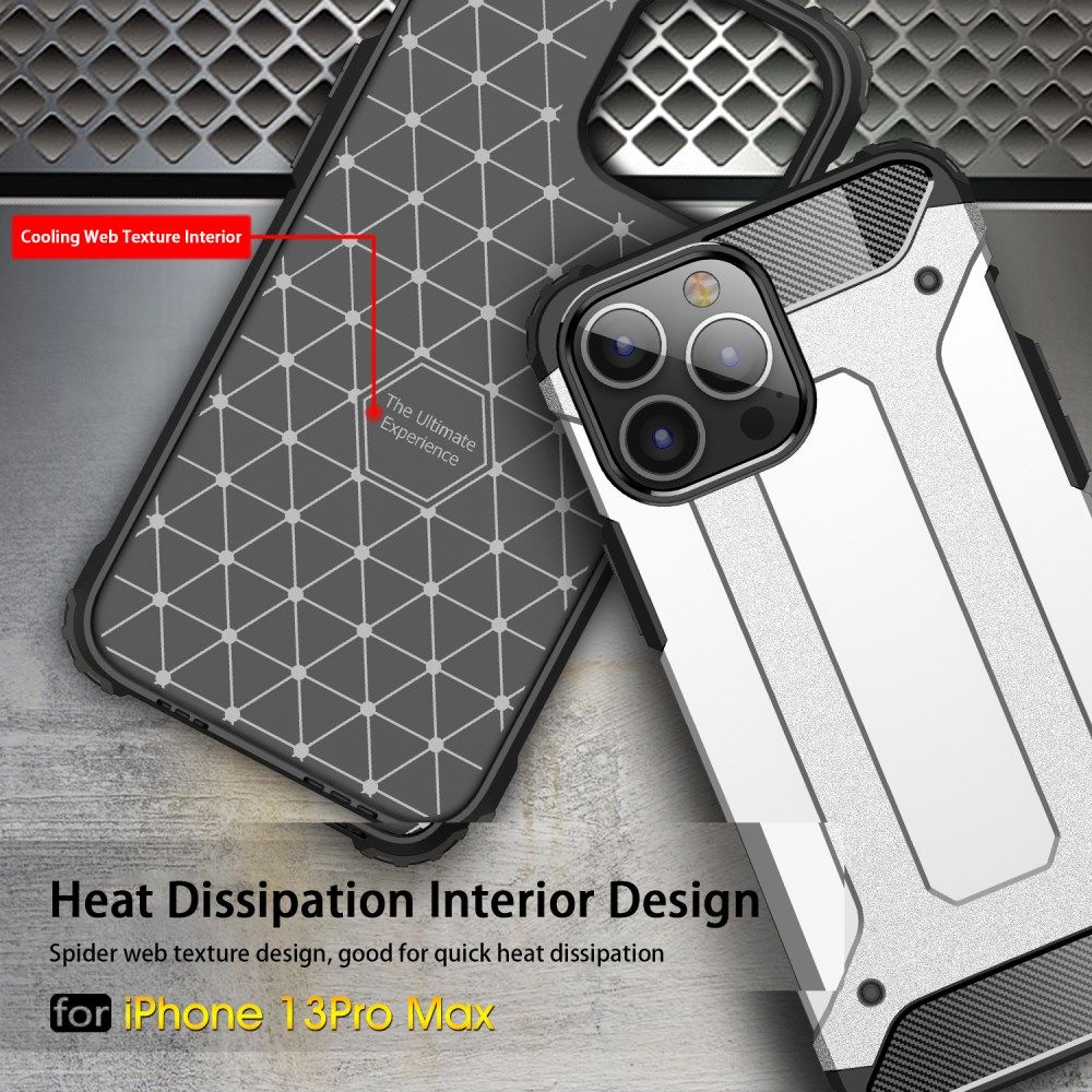 Apple iPhone 13 Pro Max Hoesje Shock Proof Hybride Back Cover Navy afbeelding 6