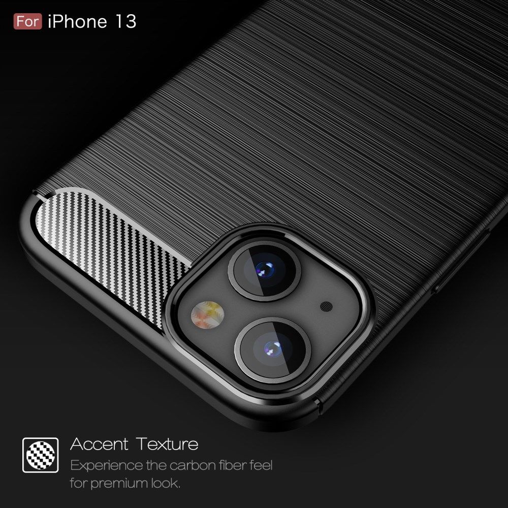 Apple iPhone 13 Mini Hoesje Geborsteld TPU Flexibele Back Cover Blauw afbeelding 6