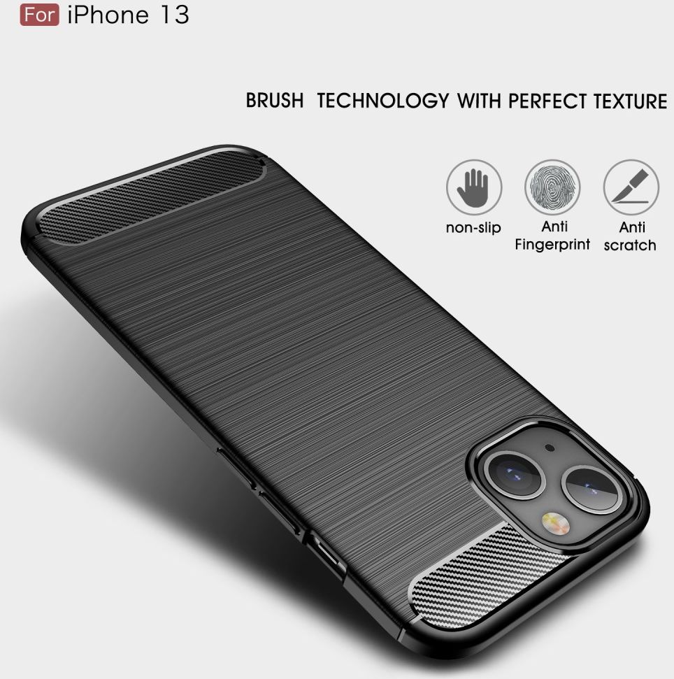 Apple iPhone 13 Mini Hoesje Geborsteld TPU Flexibele Back Cover Blauw afbeelding 9