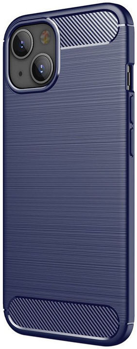 Apple iPhone 13 Mini Hoesje Geborsteld TPU Flexibele Back Cover Blauw afbeelding 1