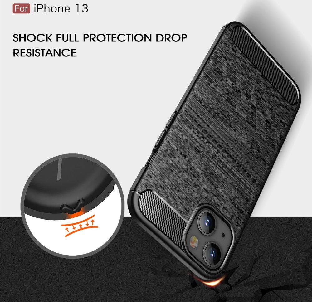 Apple iPhone 13 Hoesje Geborsteld TPU Flexibele Back Cover Rood afbeelding 8