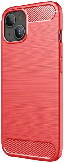 Apple iPhone 13 Hoesje Geborsteld TPU Flexibele Back Cover Rood afbeelding 1