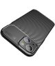 Apple iPhone 13 Mini Hoesje Siliconen Carbon TPU Back Cover Zwart