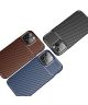 Apple iPhone 13 Pro Max Hoesje Siliconen Carbon TPU Back Cover Blauw