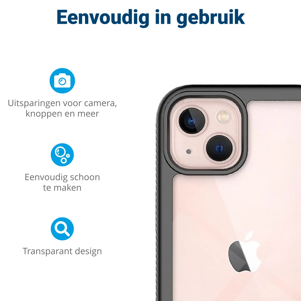 Apple iPhone 13 Mini Hoesje Full Protect 360° Cover Hybride Blauw afbeelding 5