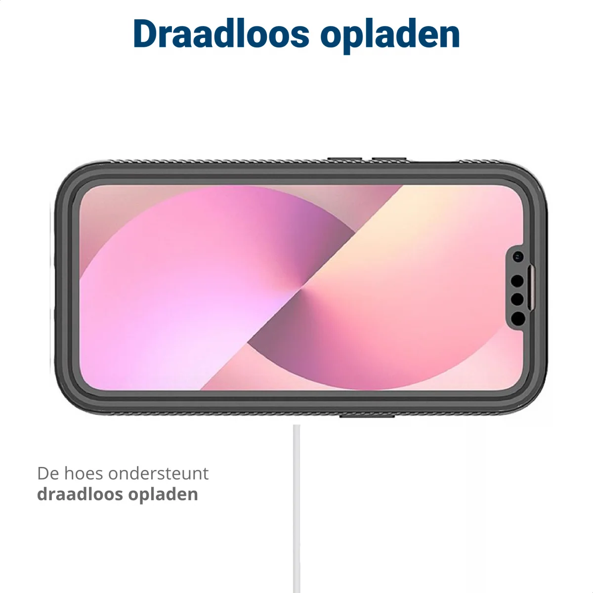 Apple iPhone 13 Mini Hoesje Full Protect 360° Cover Hybride Blauw afbeelding 6