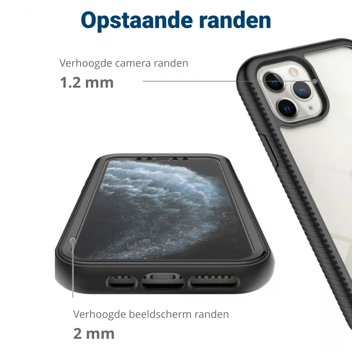 Apple iPhone 13 Mini Hoesje Full Protect 360° Cover Hybride Blauw afbeelding 8