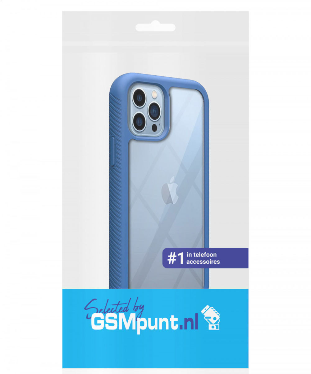 Apple iPhone 13 Mini Hoesje Full Protect 360° Cover Hybride Blauw afbeelding 13