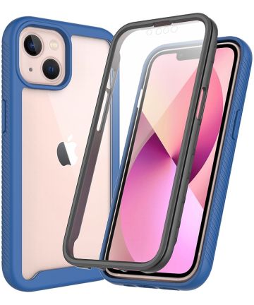 Apple iPhone 13 Hoesje Full Protect 360° Cover Hybride Blauw Hoesjes
