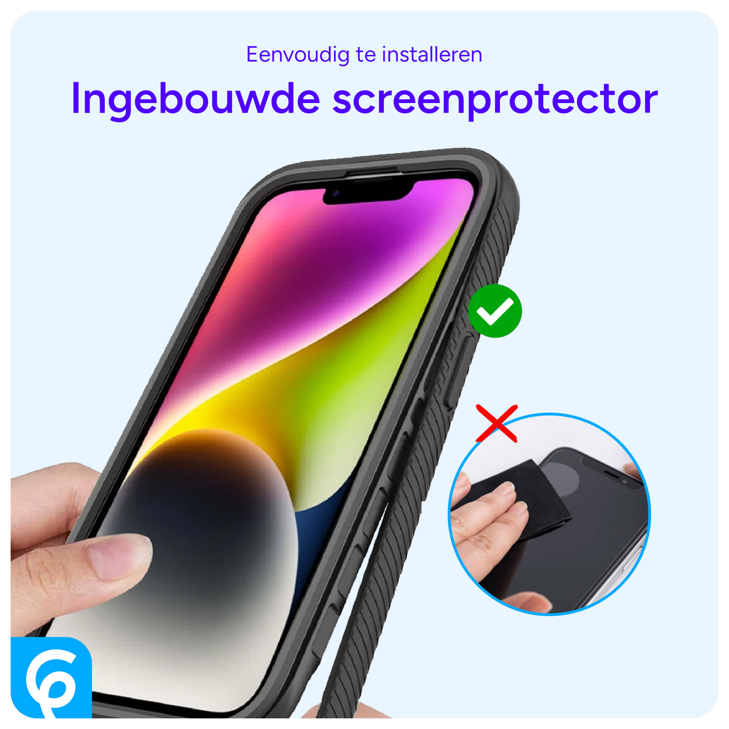 Apple iPhone 13 Pro Hoesje Full Protect 360° Cover Hybride Zwart afbeelding 5