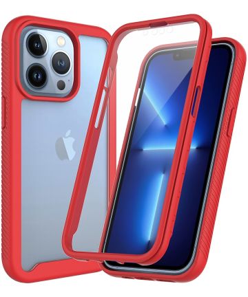 Apple iPhone 13 Pro Hoesje Full Protect 360° Cover Hybride Rood Hoesjes