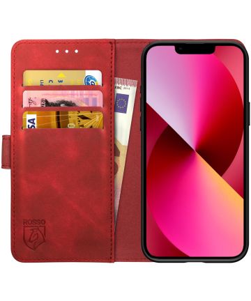 Rosso Element Apple iPhone 13 Hoesje Book Cover Rood Hoesjes
