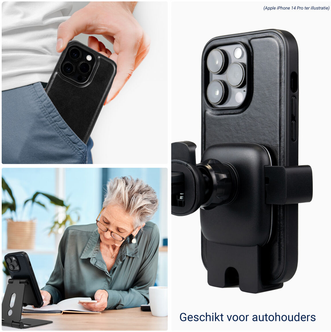 Rosso Element 2-in-1 Samsung Galaxy S20 Hoesje Zwart afbeelding 3