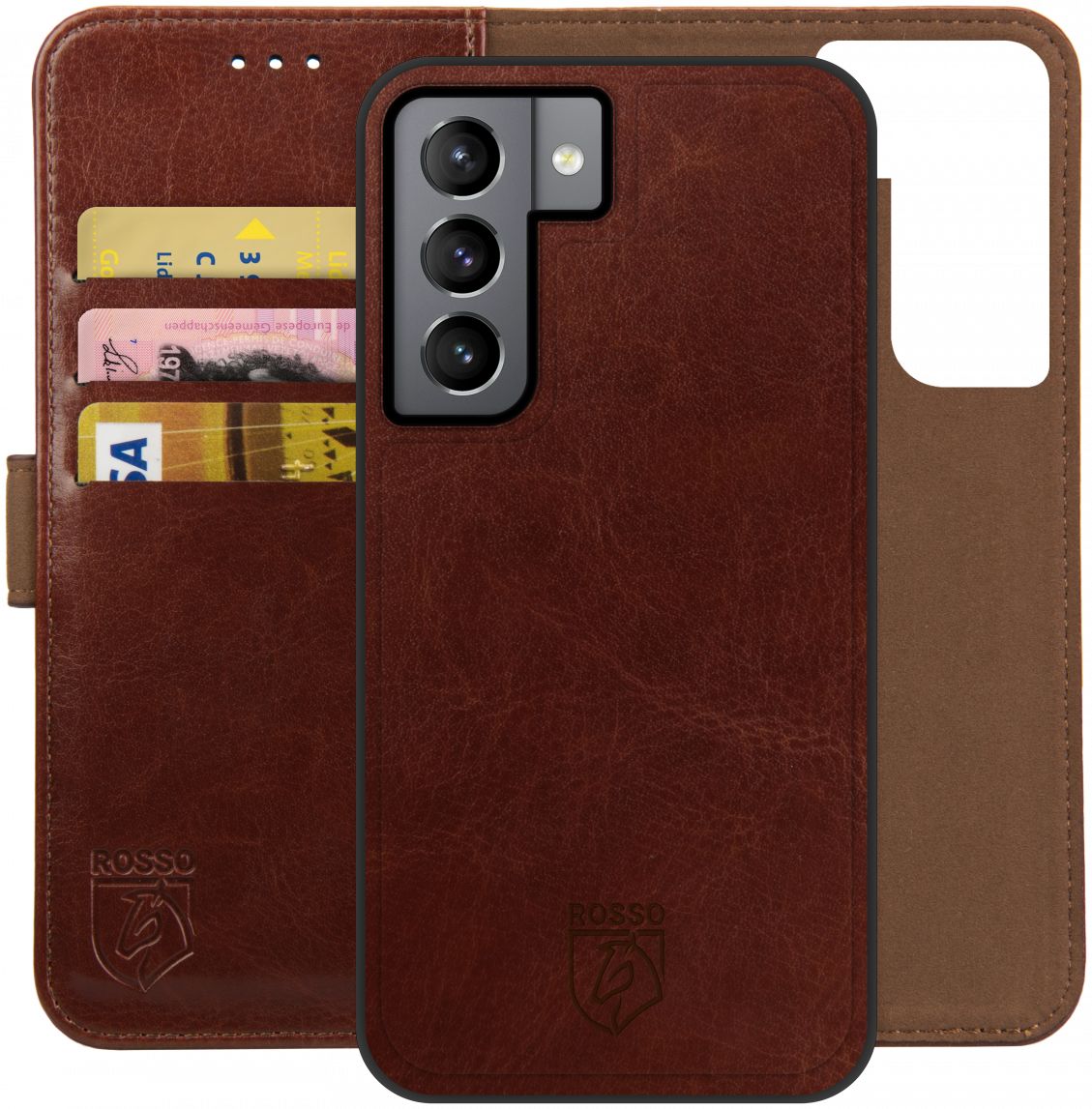 Rosso Element 2-in-1 Samsung Galaxy S21 Hoesje Bruin afbeelding 1