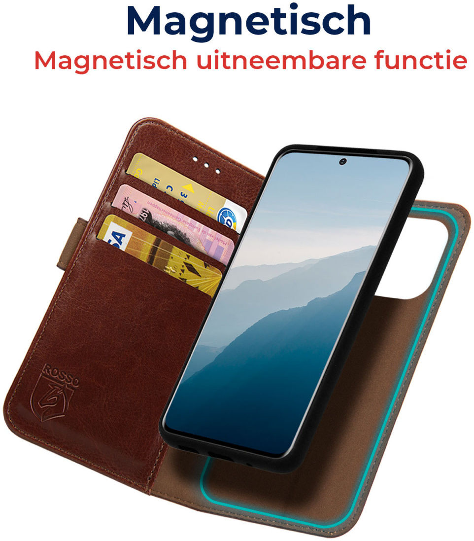 Rosso Element 2-in-1 Samsung Galaxy S21 Hoesje Bruin afbeelding 2