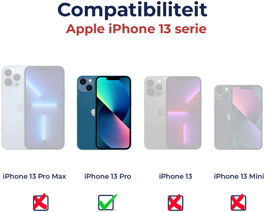 Rosso Element 2-in-1 Apple iPhone 13 Pro Hoesje Zwart afbeelding 9