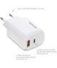4smarts DoublePort 30W USB-A QC en USB-C Power Delivery Adapter Wit