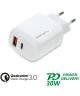 4smarts Adapter 30W USB-A / USB-C Power Delivery Snellader Wit