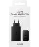 Originele Samsung Trio 65W Power Adapter USB-C / USB Snellader Zwart