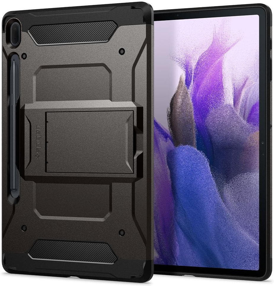 Spigen Tough Armor Pro Samsung Galaxy Tab S7 FE Hoes Zwart afbeelding 1