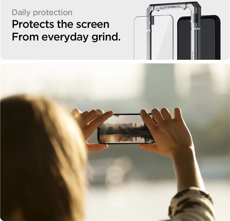 Spigen AlignMaster Samsung Galaxy A22 5G Screen Protector Full Cover afbeelding 5