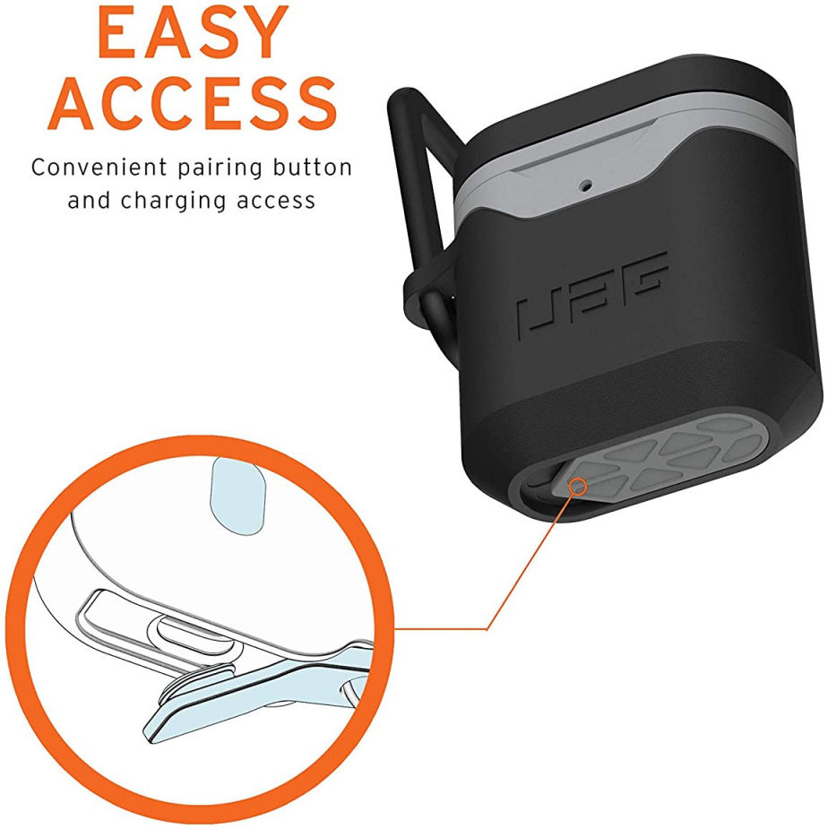 Urban Armor Gear Apple AirPods Hoesje Hard Case Zwart Grijs afbeelding 4