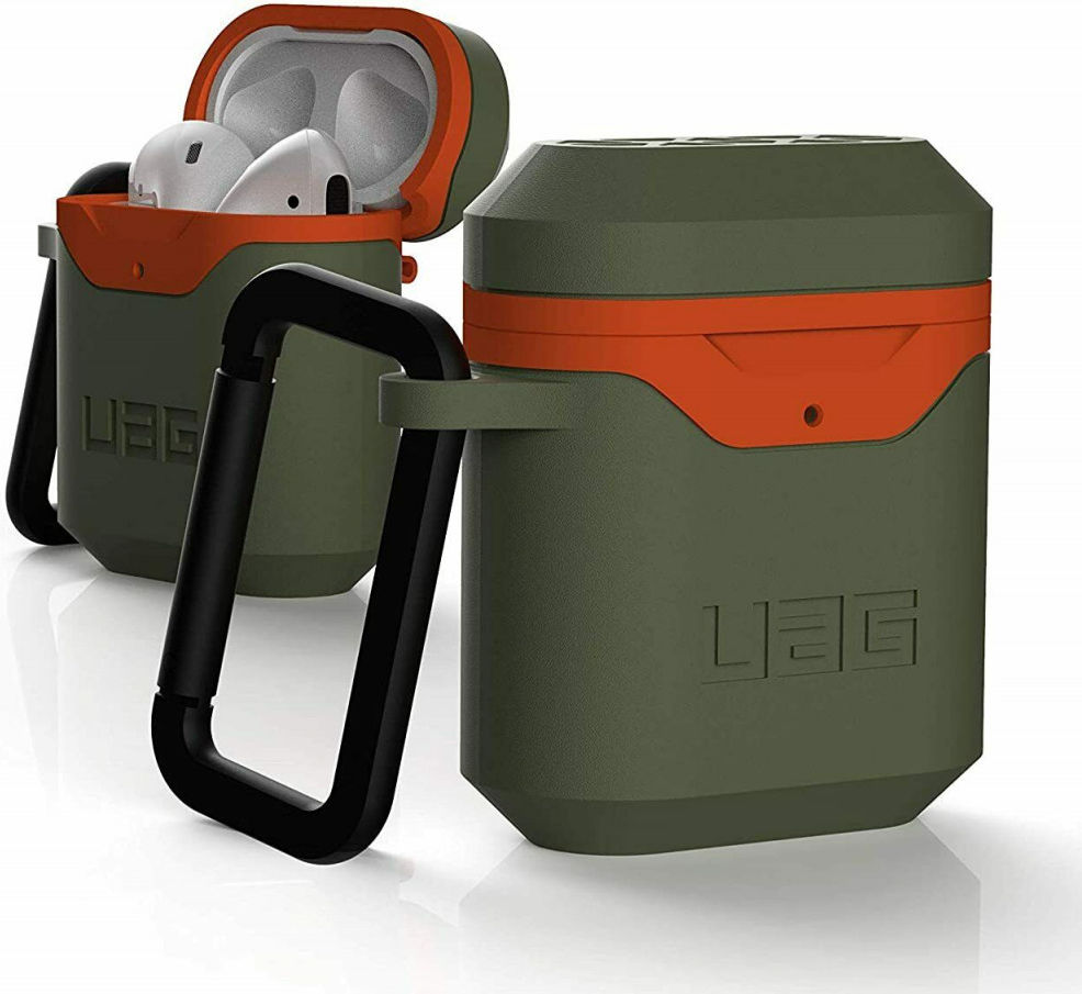 Urban Armor Gear Apple AirPods Hoesje Hard Case Groen Oranje afbeelding 1