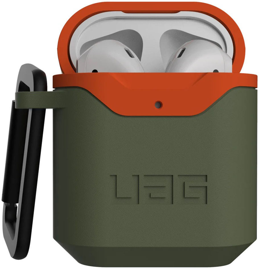 Urban Armor Gear Apple AirPods Hoesje Hard Case Groen Oranje afbeelding 2