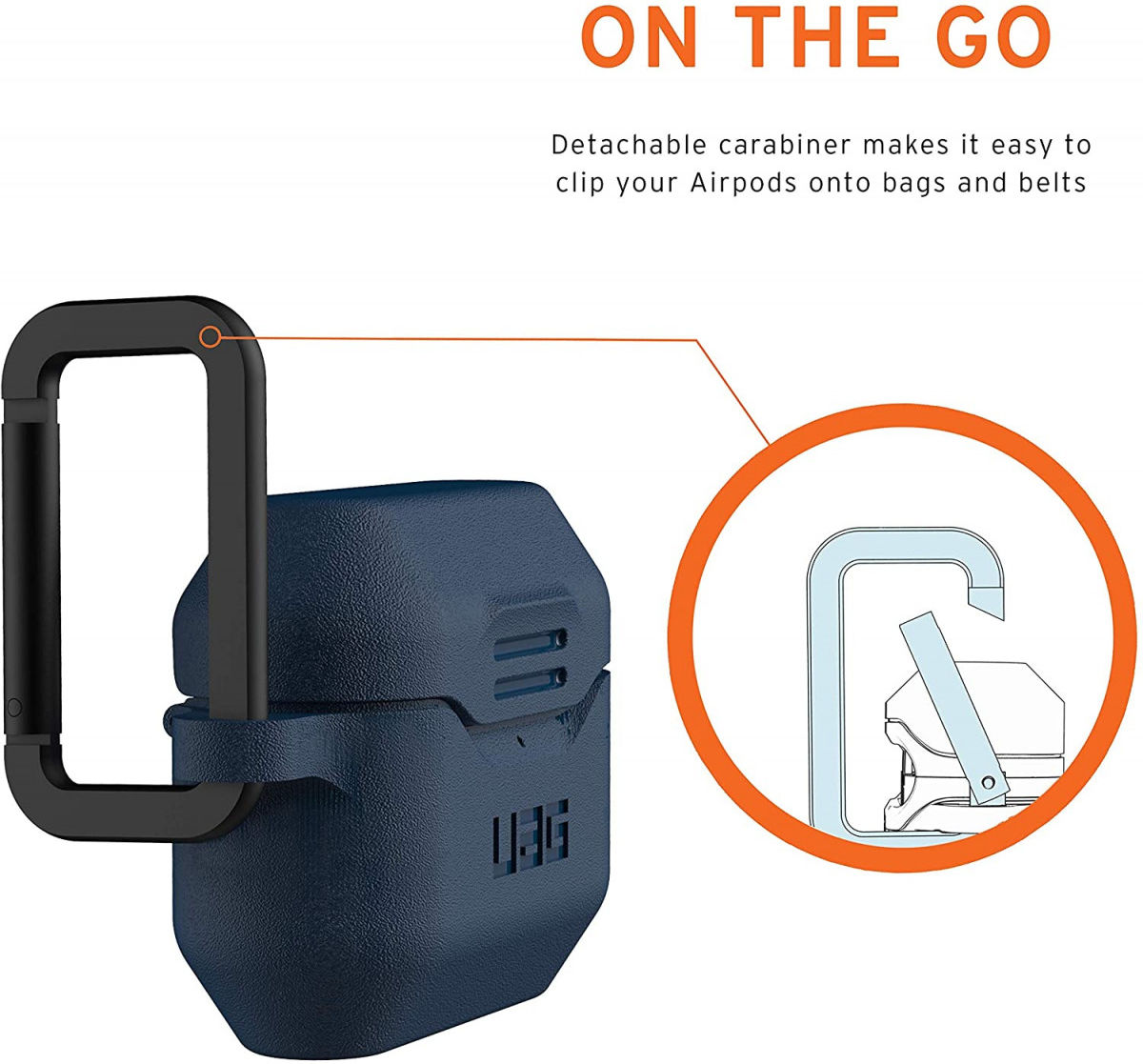 Urban Armor Gear Apple AirPods Pro Hoesje Siliconen Blauw afbeelding 6