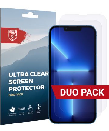 Rosso Apple iPhone 13 Pro Max Ultra Clear Screen Protector Duo Pack Screen Protectors