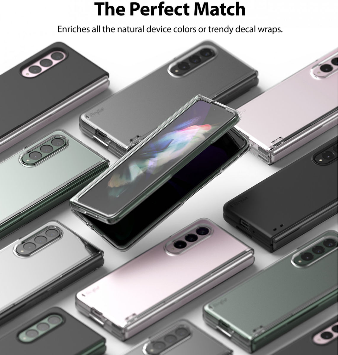 Ringke Slim Samsung Galaxy Z Fold 3 Hoesje Ultra Dun Matte Transparant afbeelding 9