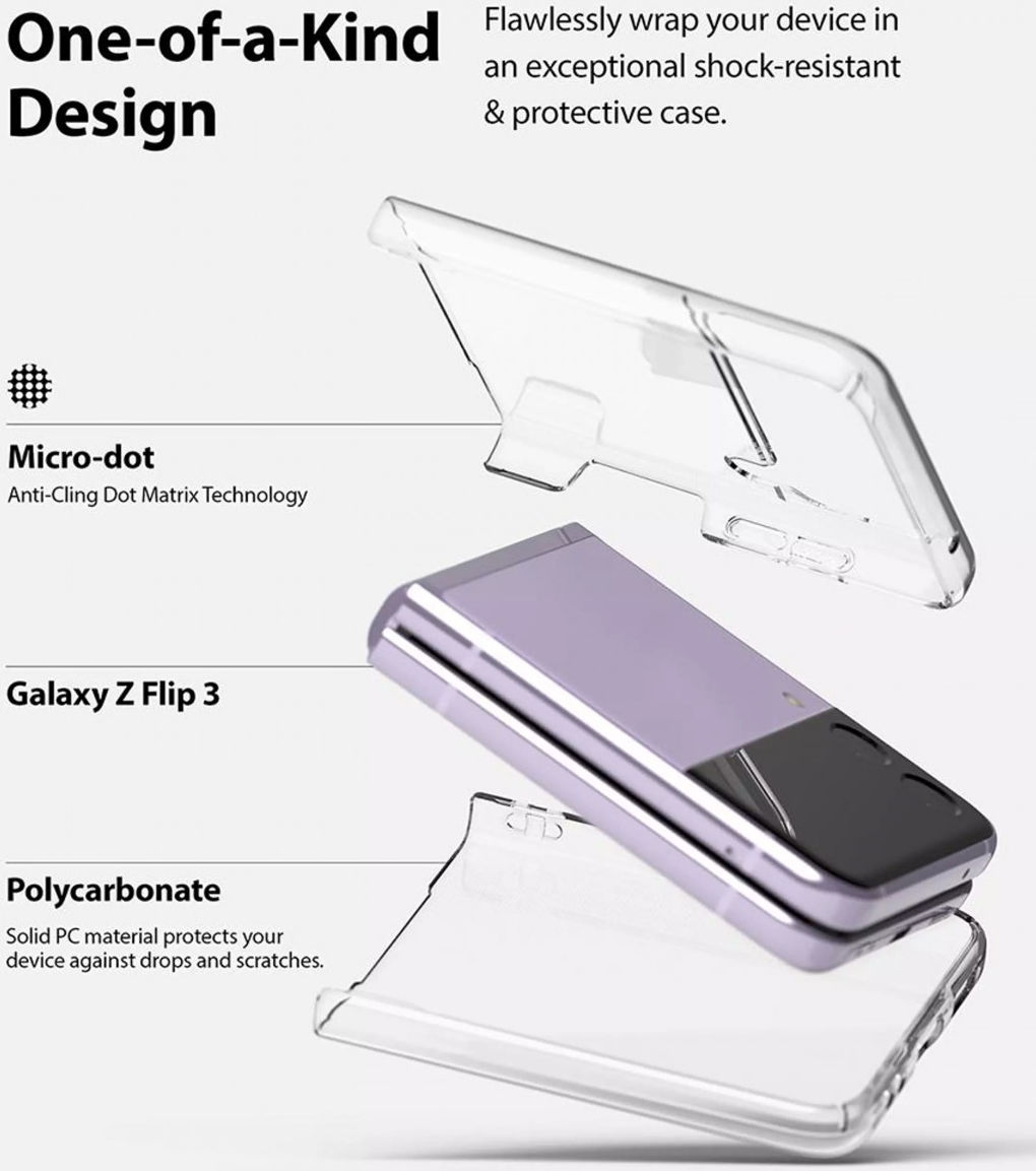 Ringke Slim Samsung Galaxy Z Flip 3 Hoesje Ultra Dun Zwart afbeelding 3