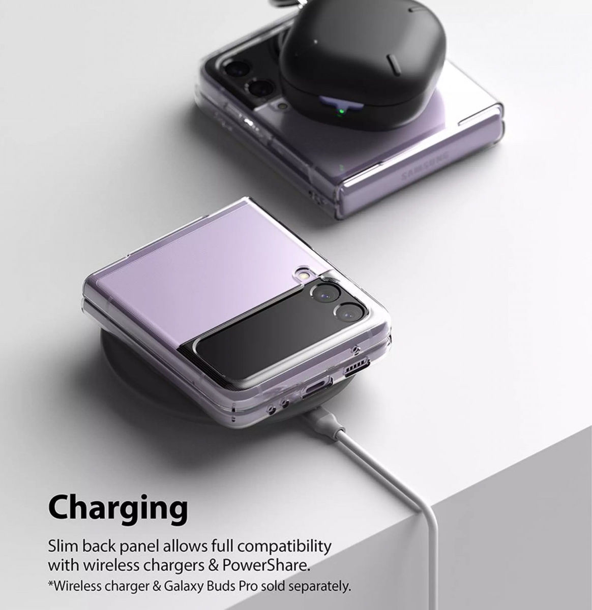 Ringke Slim Samsung Galaxy Z Flip 3 Hoesje Ultra Dun Zwart afbeelding 6