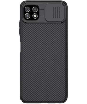 Nillkin CamShield Samsung Galaxy A22 5G Hoesje met Camera Slider Zwart Hoesjes
