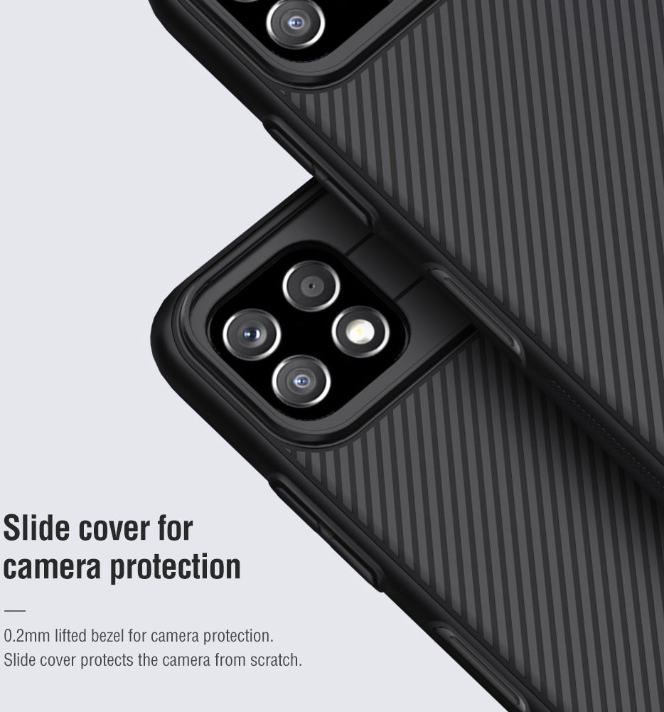 Nillkin CamShield Samsung Galaxy A22 5G Hoesje met Camera Slider Zwart afbeelding 6