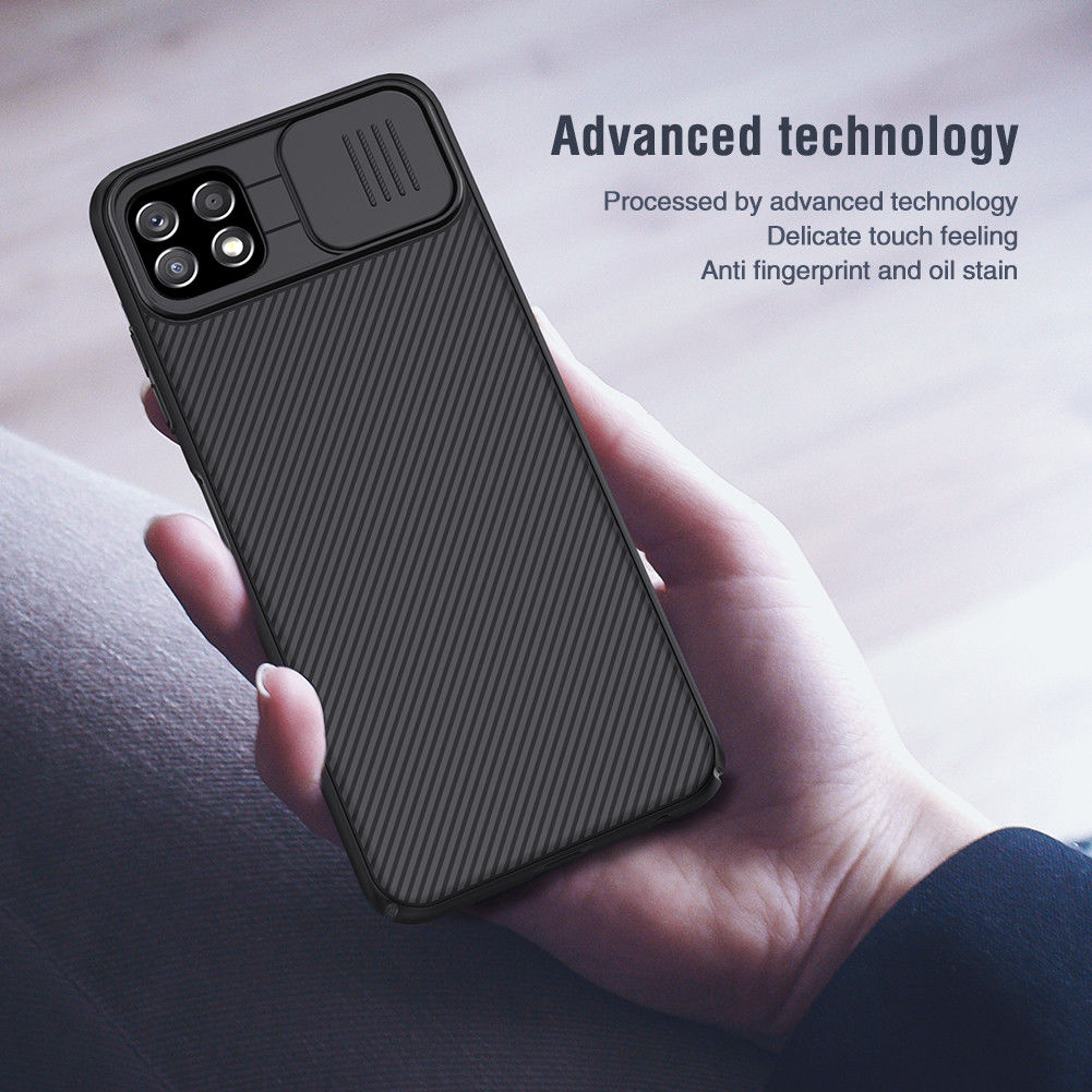 Nillkin CamShield Samsung Galaxy A22 5G Hoesje met Camera Slider Zwart afbeelding 7