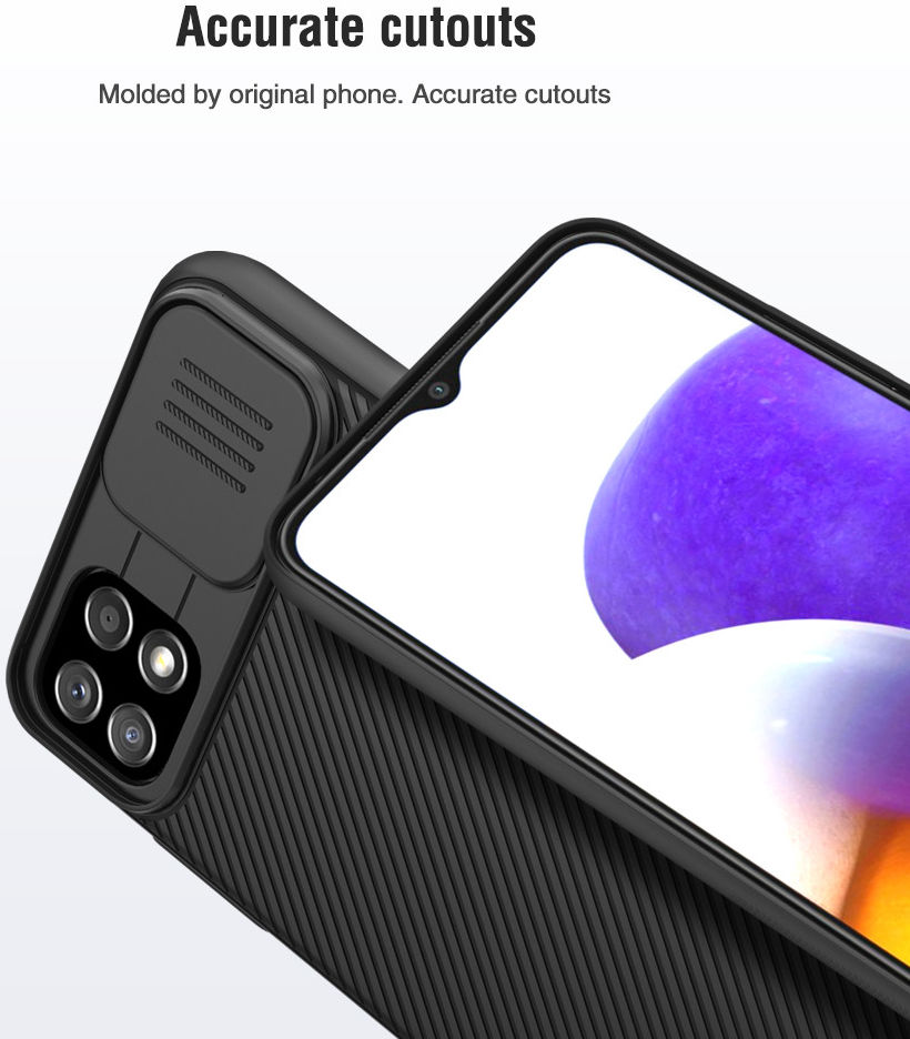 Nillkin CamShield Samsung Galaxy A22 5G Hoesje met Camera Slider Zwart afbeelding 8