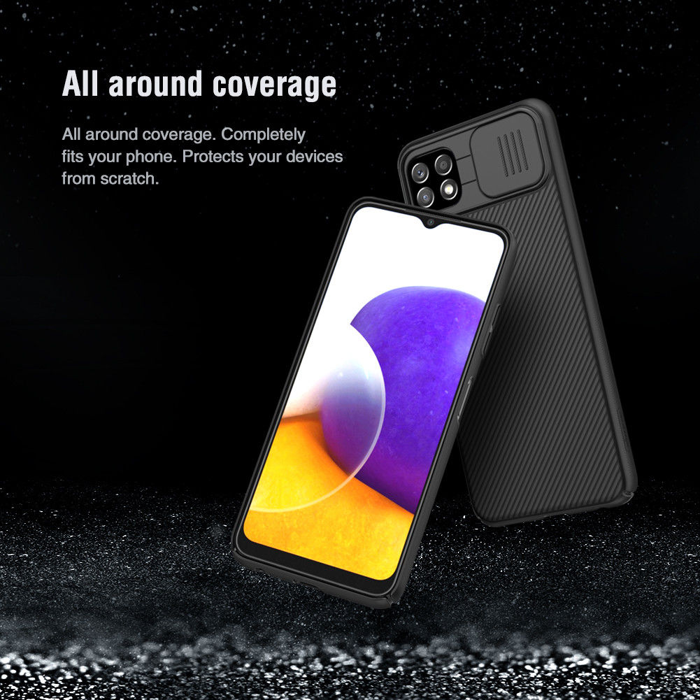 Nillkin CamShield Samsung Galaxy A22 5G Hoesje met Camera Slider Zwart afbeelding 10