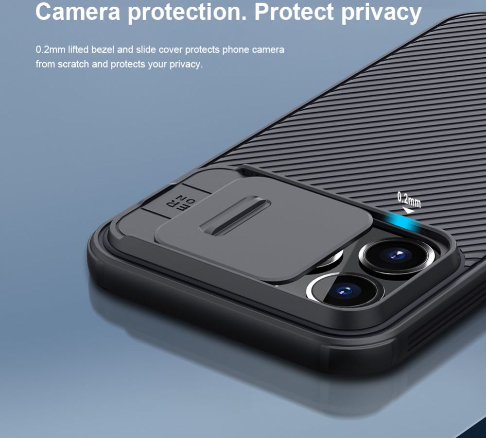 Nillkin CamShield iPhone 13 Pro MagSafe Hoesje met Camera Slider Zwart afbeelding 7
