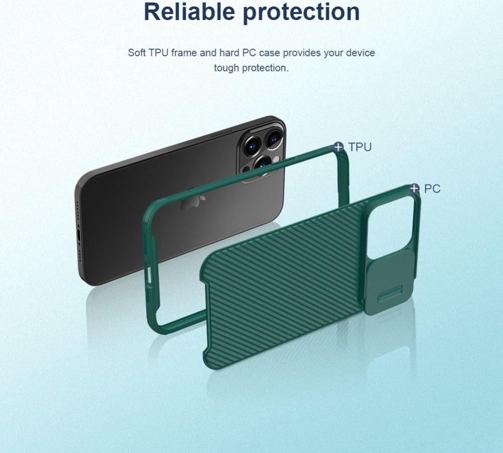 Nillkin CamShield iPhone 13 Pro MagSafe Hoesje met Camera Slider Zwart afbeelding 8
