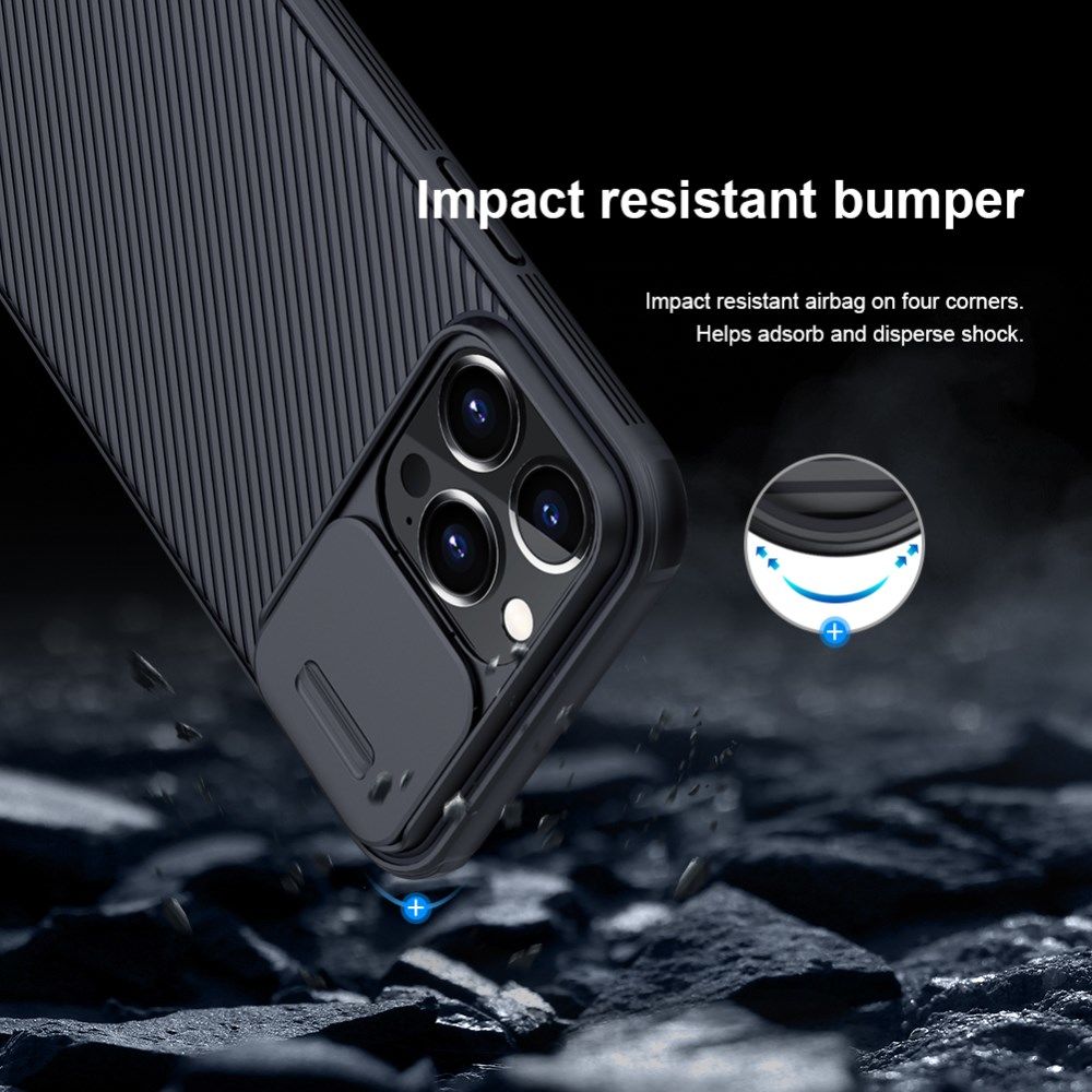 Nillkin CamShield iPhone 13 Pro MagSafe Hoesje met Camera Slider Zwart afbeelding 10